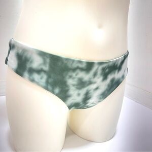Ruched tie dye bikini bottom